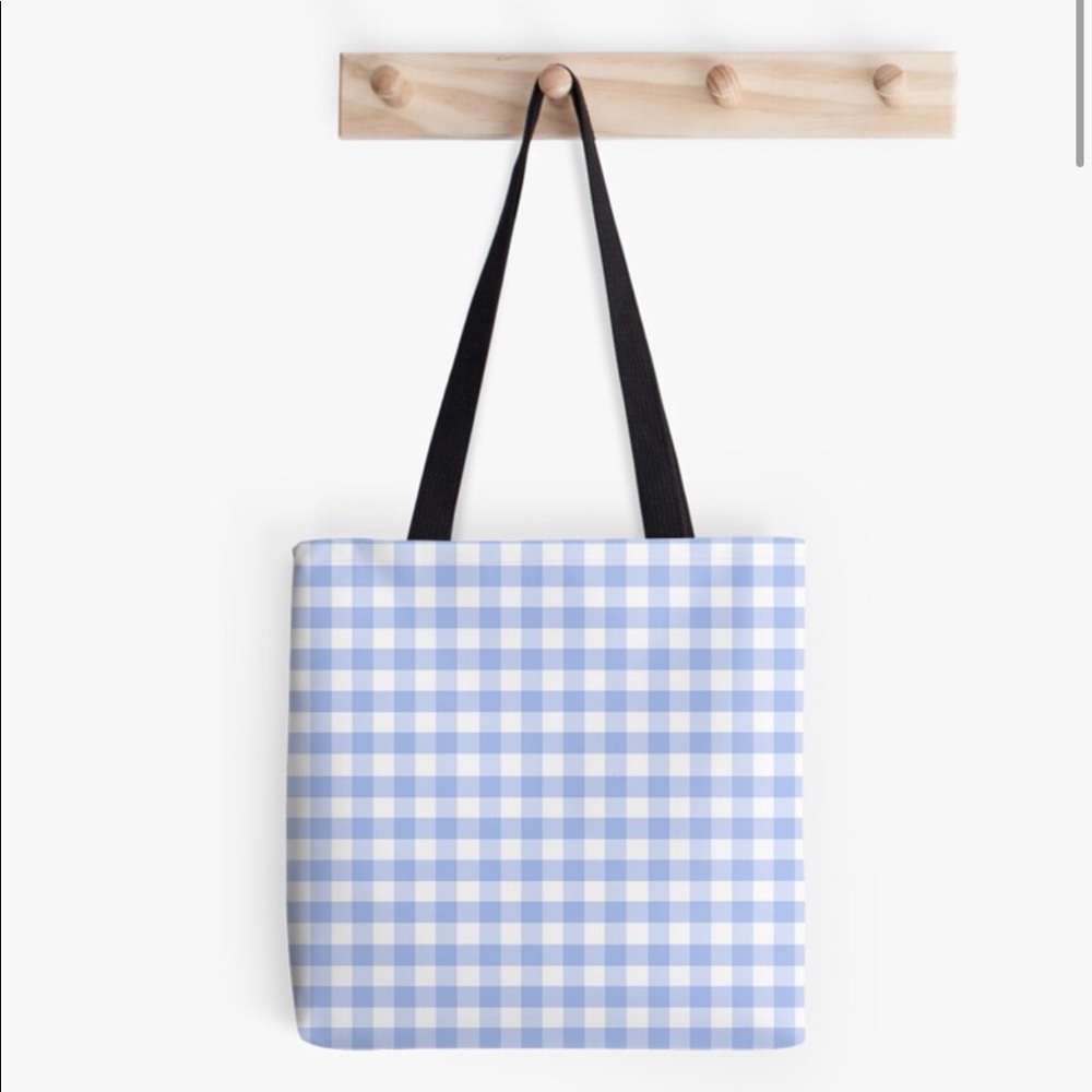 Blue Plaid Tote Bag